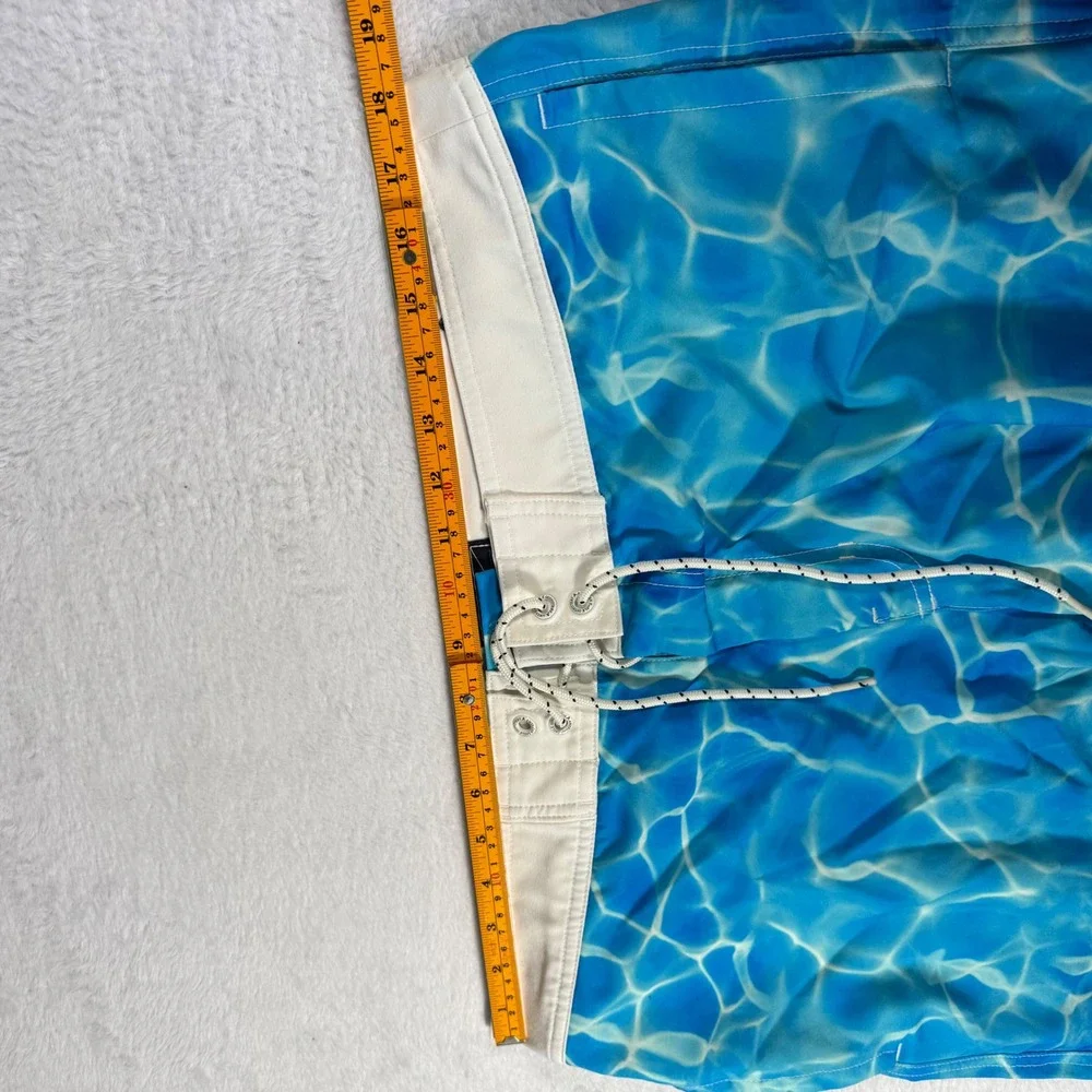 American Eagle Board‎ Shorts Mens Large Vibrant Blue Water Ripple Pool Print